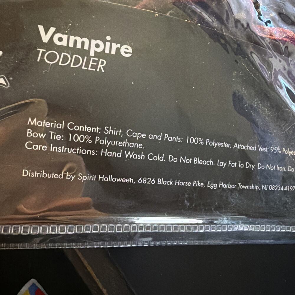 Vampire Costume Kids Toddler Size 2T - Picture 5 of 9